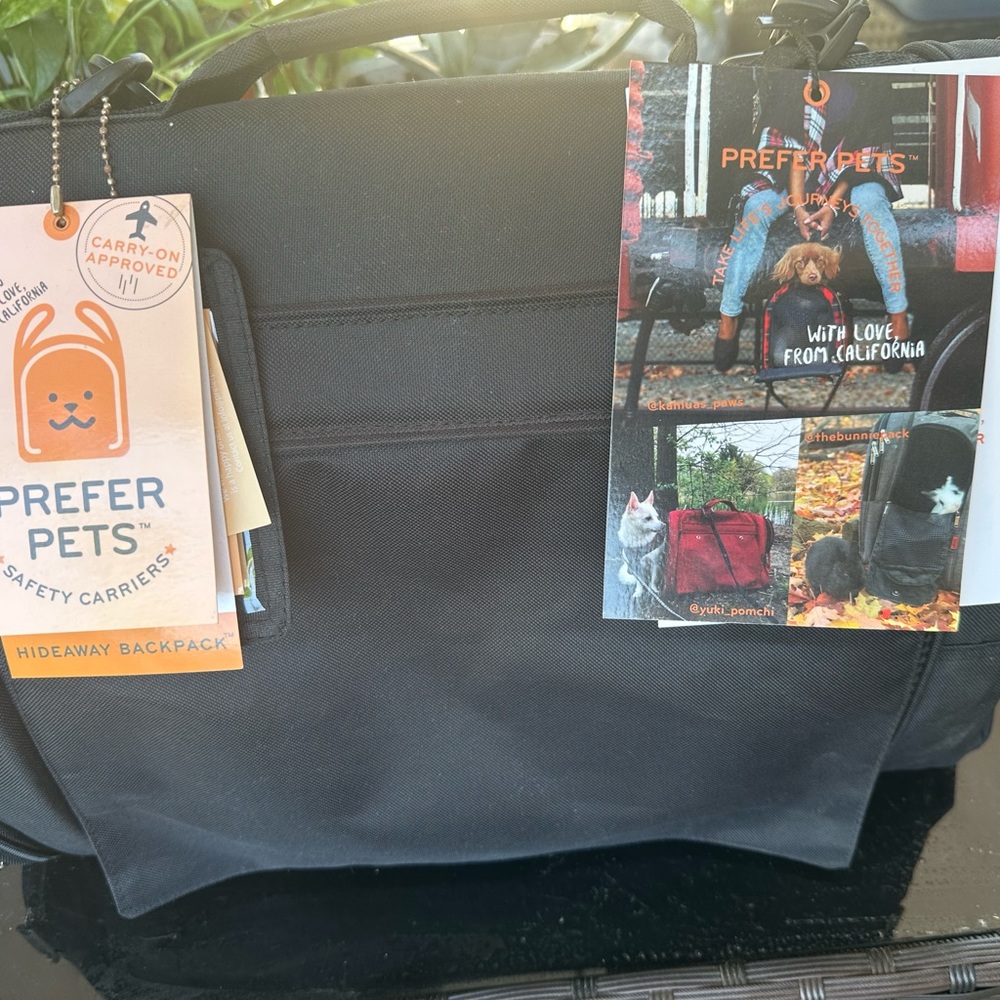 Prefer Pets Hideaway Backpack-Black
